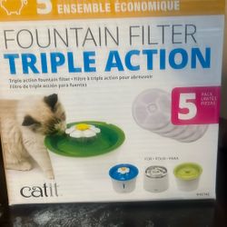 5 pack Catit Fountain Filter