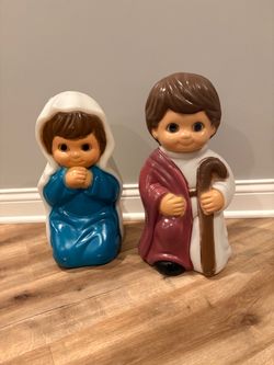 Joseph and Mary nativity -Christmas decor