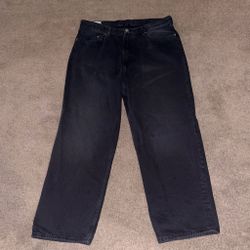 Baggy HnM Black Wide Leg Denim Jeans