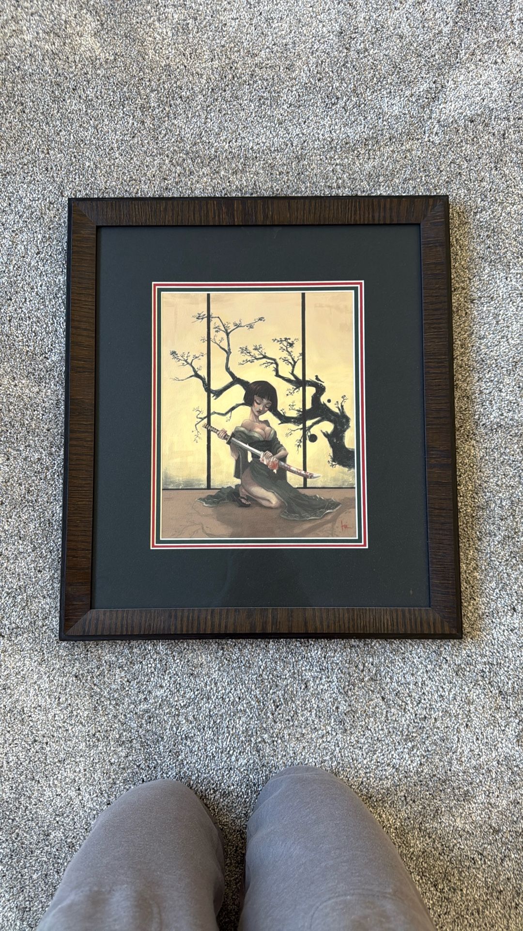 Framed artwork - Japanese geisha