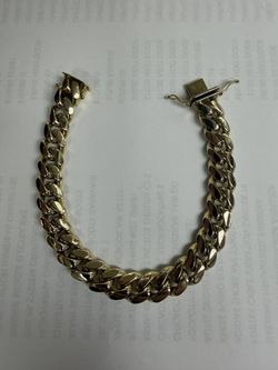 10K Cuban Link Bracelet 7.5 Inches 10mm 