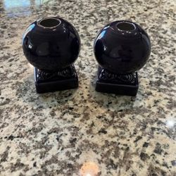 Plum Fiesta Candlestick Holders