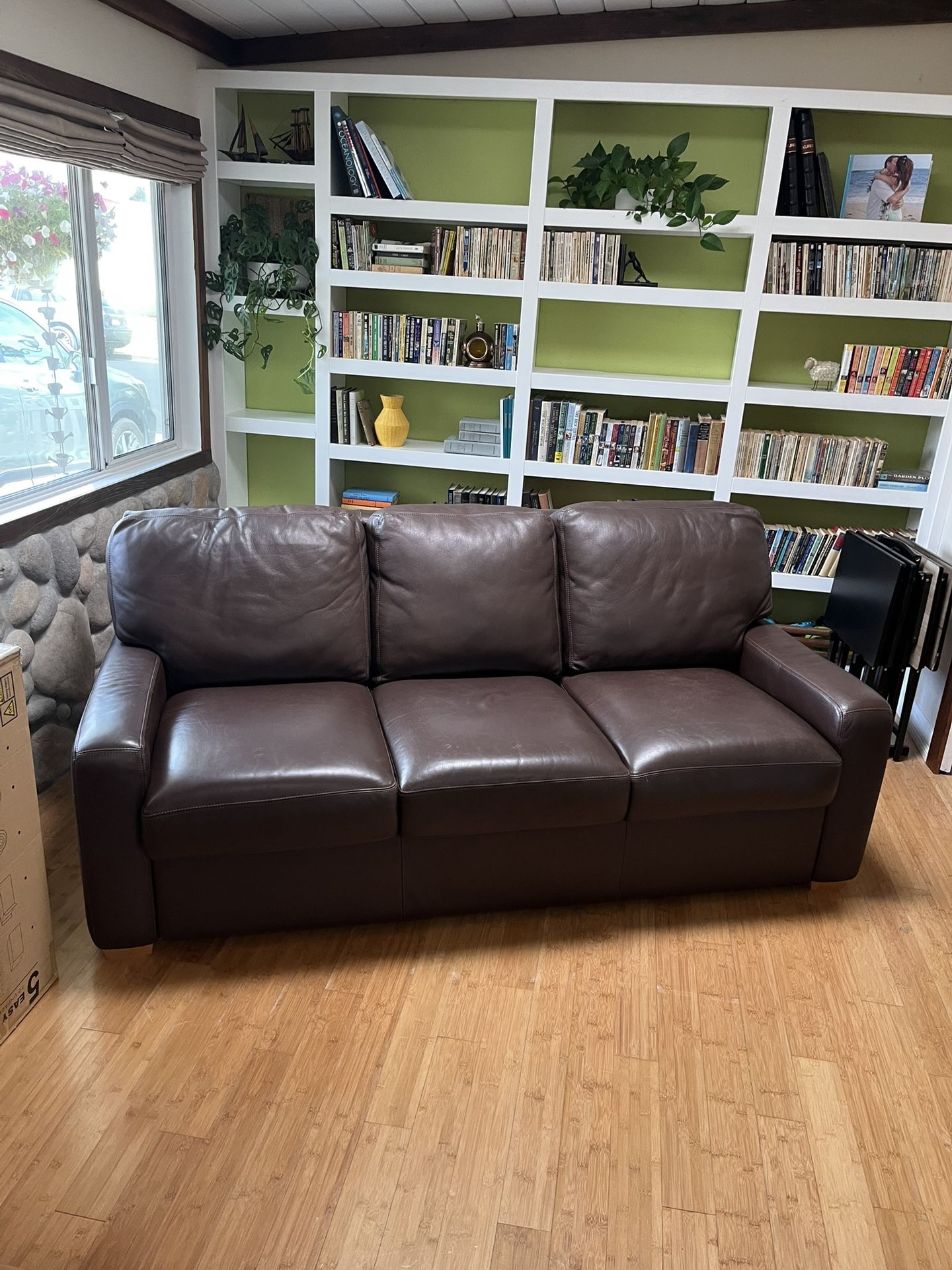 Leather Sleeper Sofa