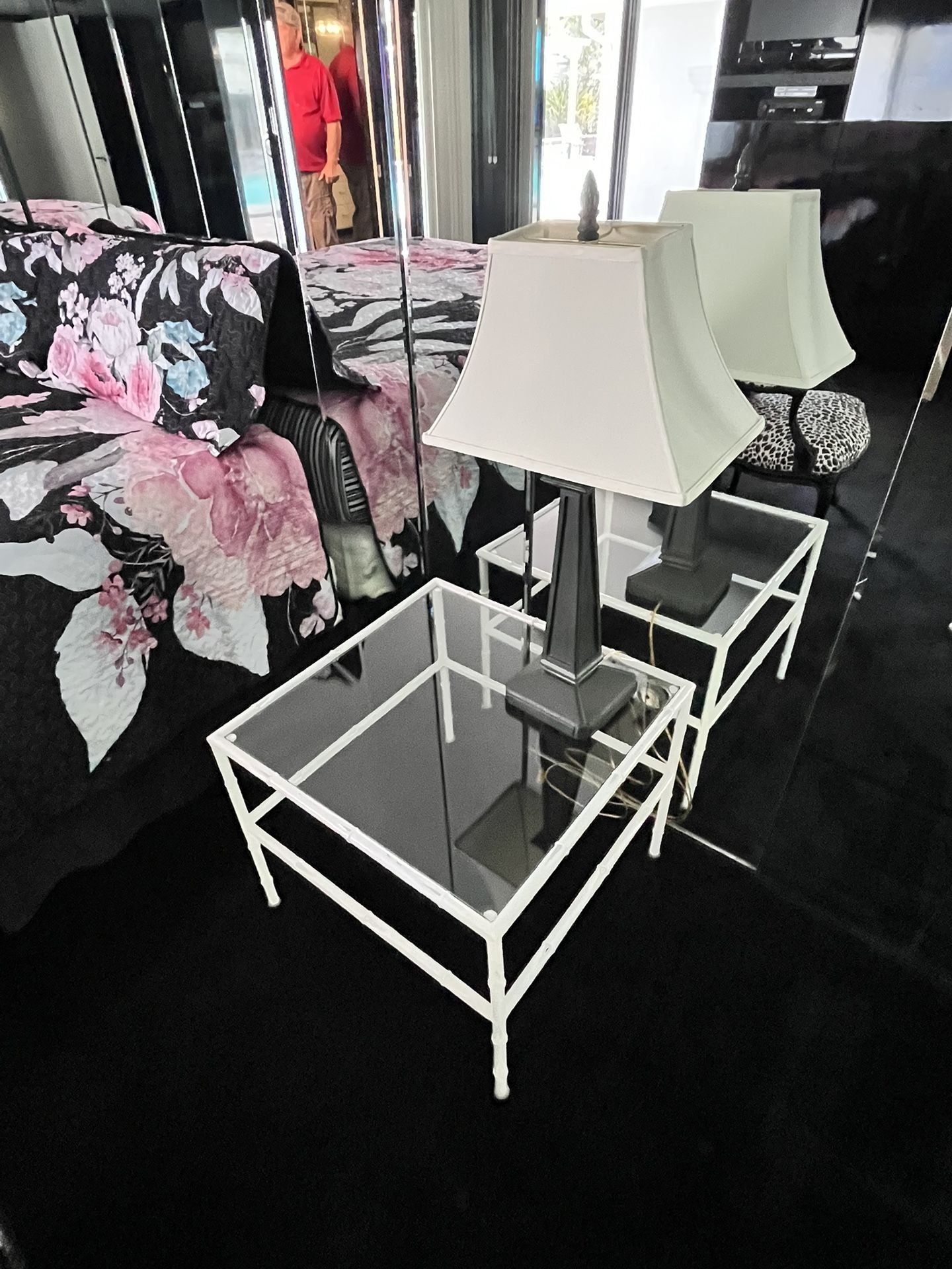 Glass Night Stand Table