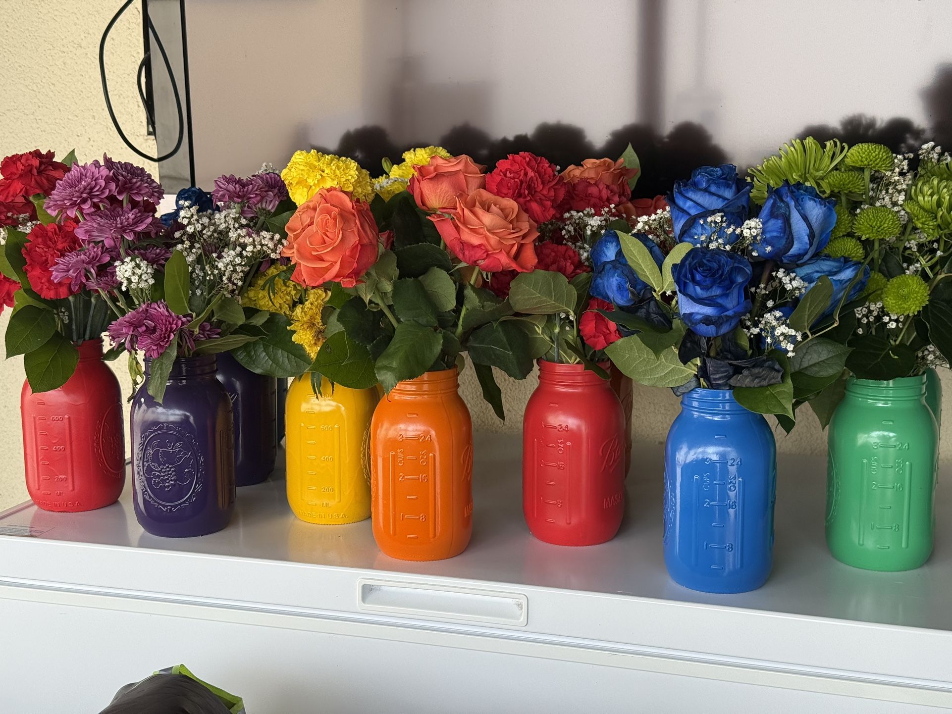 Rainbow Centerpieces