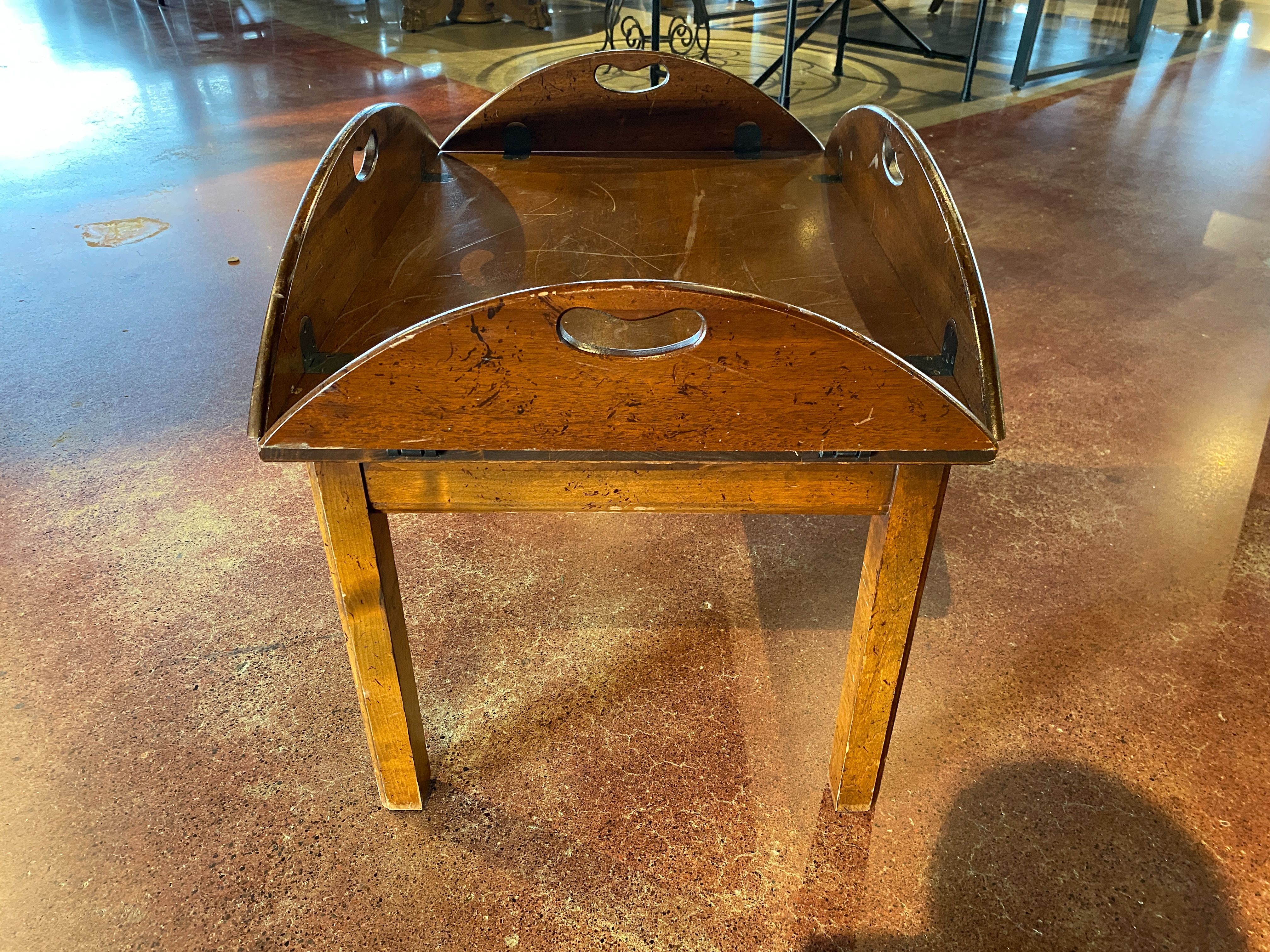 Vintage Butler’s Tray-Top Coffee Table