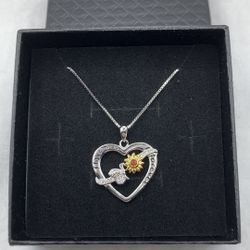 S925 Sterling Silver Heart Lettering I love you Forever Necklace