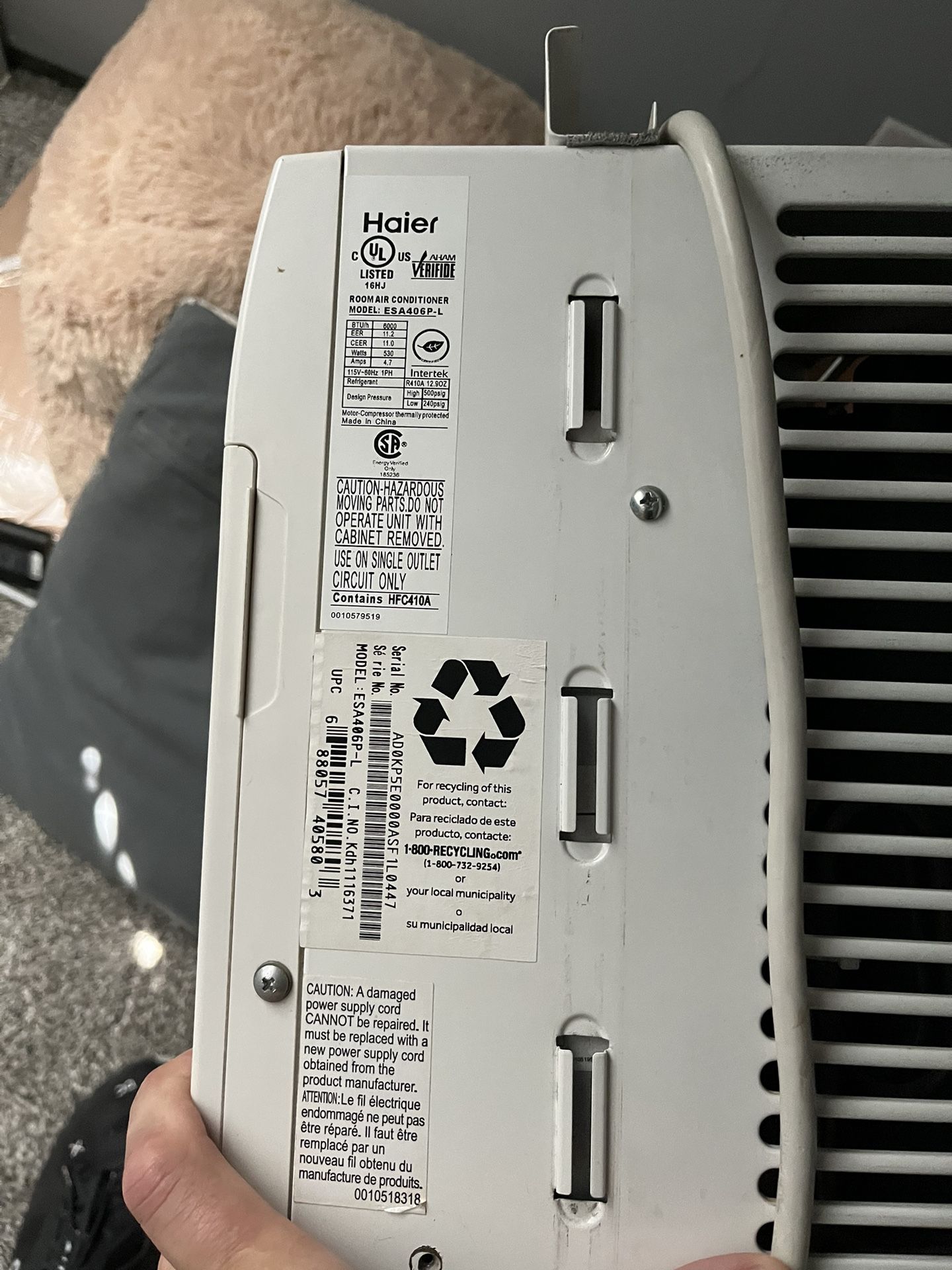 Air Conditioner Paid $190