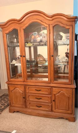Lighted China Cabinet/ Stanley Furniture Country French Collection Wall Unit