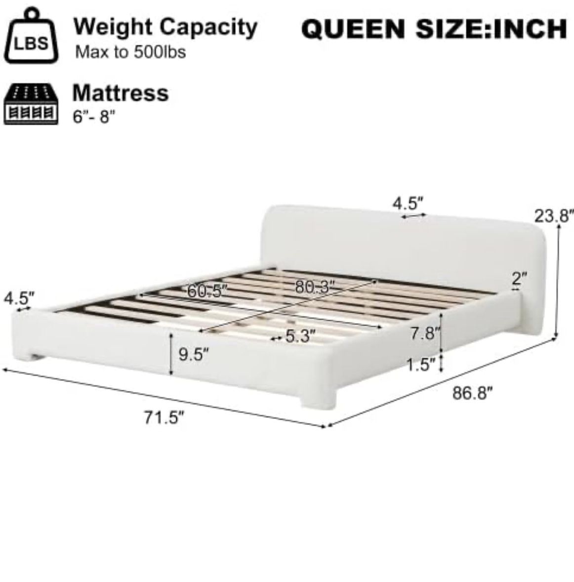 Upholstered Queen Bedframe
