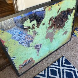 World Market Mirror World Map Art