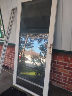 Screen Door With Sliding Windows 