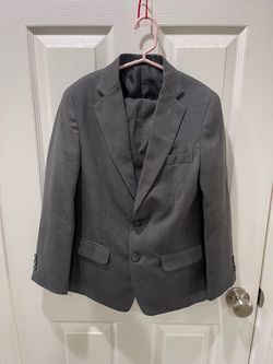 Gray Two-Button Suit Jacket Blazer