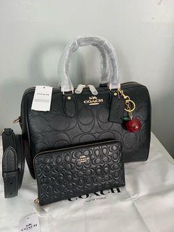 Coach Large Rowan Satchel In Signature Leather With Continental Wallet