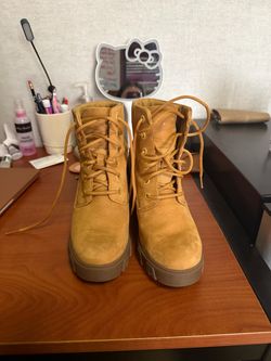 Timberland Nubuck Lace-Up Platform Boots
