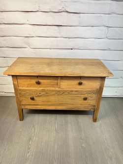 Antique Wood Low Dresser