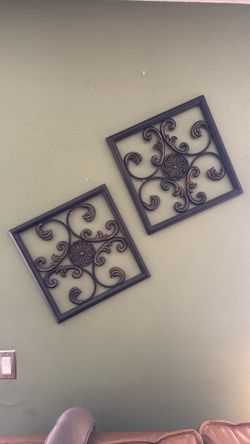 Two Piece Iron Wall Decor