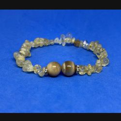 NATURAL Charged Golden Tiger Eye & Citrine Bracelet (known For: protection, decision & $ ,release Negativity,help Love,bring Success & Prosperity)