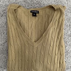 Vintage Steve & Barry’s Oversize Tan Cable Knot Sweater 