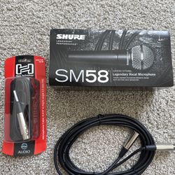 Shure SM58 Mic - Brand New + Cables 