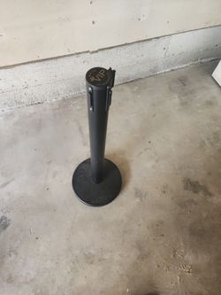 Black VIP Retractable Belt Stanchion Post