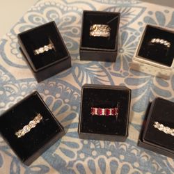 12 NEW Stainless Steel Rings gold and silver tone in new ring box