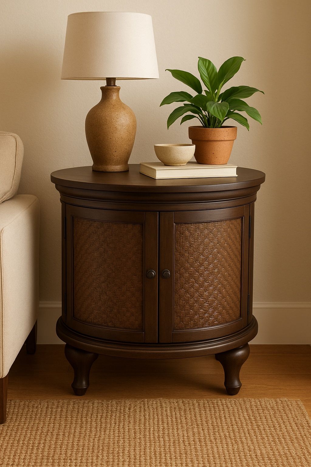 Circle Cane Cabinet