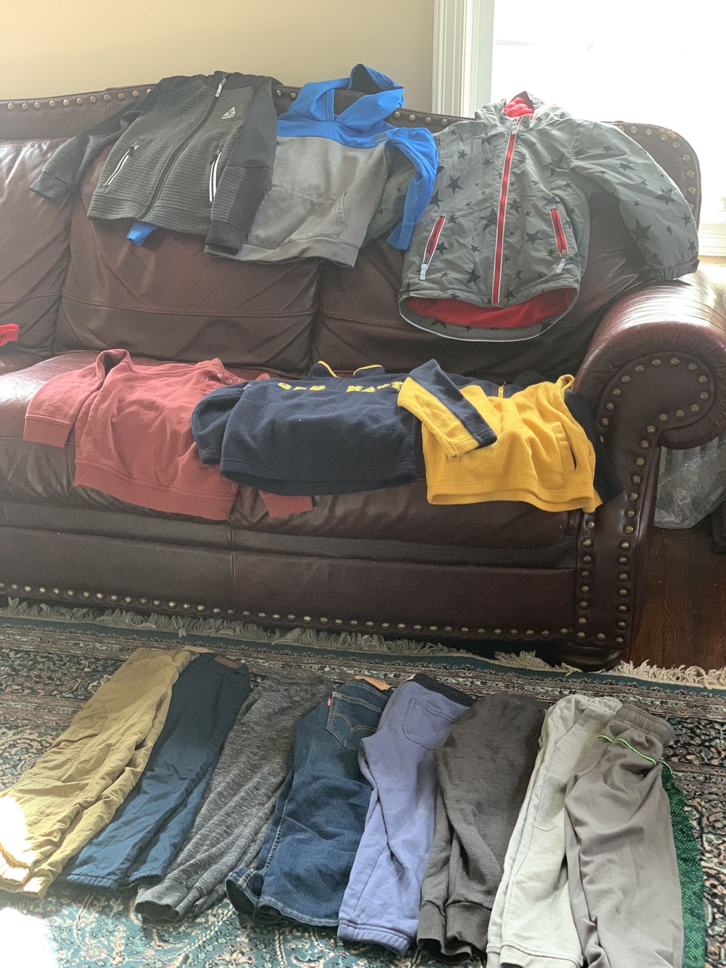 Assorted Boys Winter Clothes Lot Size 6/7 Hoodies Pants Pre-Owned