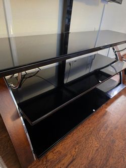 Black Glass TV stand