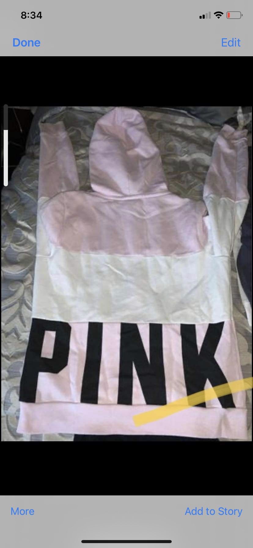 Pink Victoria Secret Hoodie Medium 