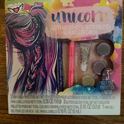 Fashion Angels Unicorn and mermaid Glitter Hair Kit New
