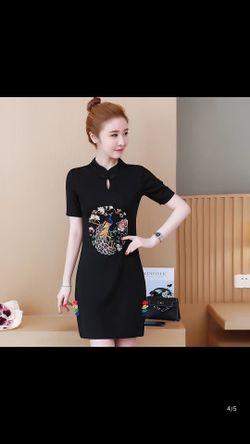 Brand new embroidery skirt in black size L