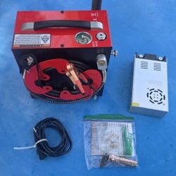 GX PUMP GX-E-CS3 PCP Air Compressor, Auto-Stop,Oil-Free, Built-in Water-Oil Separator Filter, Powered by Car 12V DC or Home 110V AC w/Converter,4500Ps