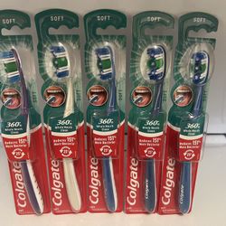 Colgate 360 toothbrush all 5 x $12