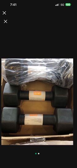 15LB  Pound Neoprene DUMBBELLS  Pair 