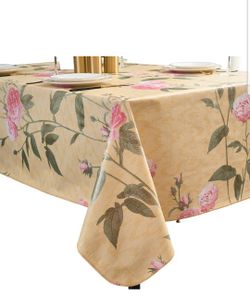 Vinyl Tablecloth with Flannel Backing - Waterproof, Oil-Proof, Easy to CleanVinyl Tablecloth with Flannel Backing - Waterproof, Oil-Proof, Easy to Cle