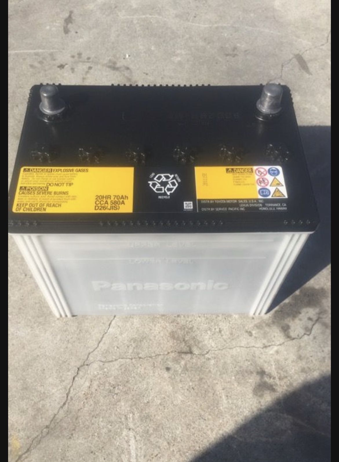 OEM PANASONIC LEXUS HONDA ACURA TOYOTA BATTERY 80D26R-MF for Sale in ...