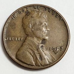 1952-S 'ERROR' Wheat Cent Penny Coin