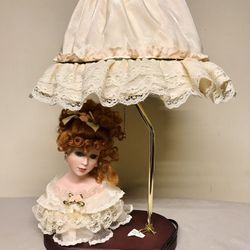 Retro/Vintage LKL Victorian Lady Doll Figure Lamp