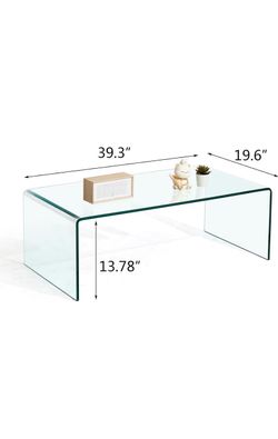 Glass coffee table