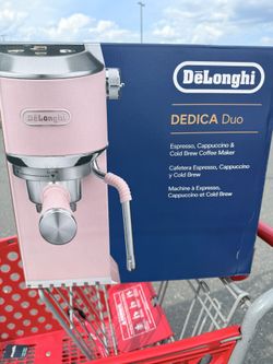 NEW De’Longhi Dedica Duo Espresso Machine Pink Manual Coffee Maker Latte Cappuccino