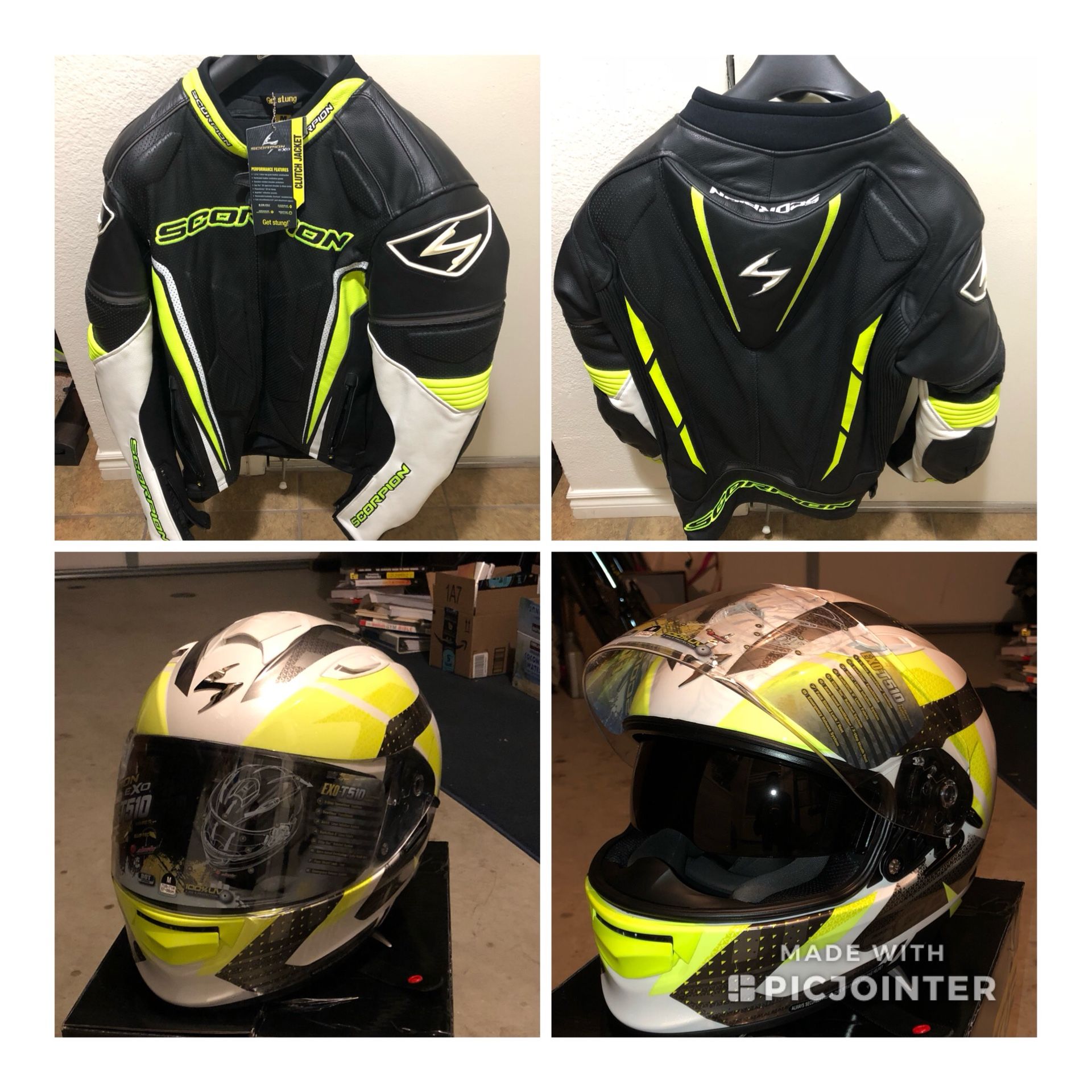 Scorpion Motorcycle Jacket and Helmet