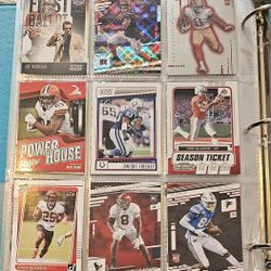 FOOTBALL CARDS- over 430! In Loaded Binder