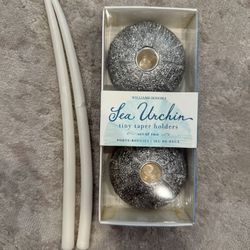 Sea Urchin tiny taper holders, Set Of 2