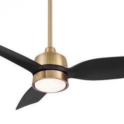 60 in. 3-Blades Indoor Ceiling Fan in Gold and Black with Remotel