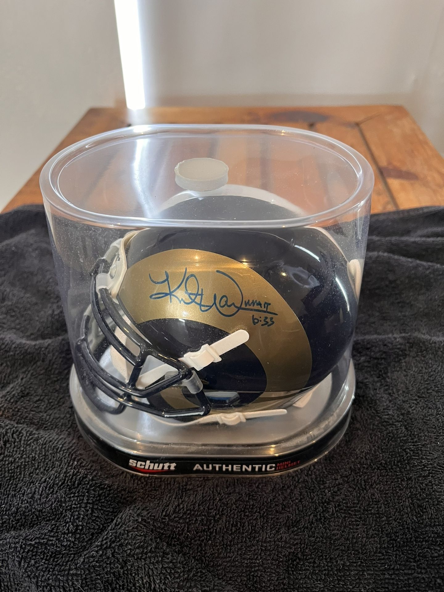 Kurt Warner Auto Mini Helmet