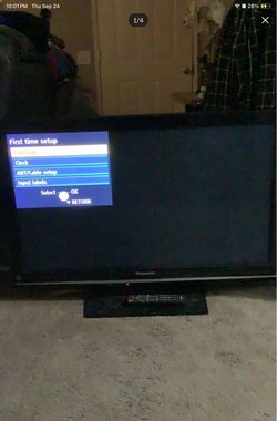 Panasonic Flat Screen plasma TV with Remote