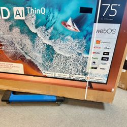 75 Tv Lg Smart 4K Hdtv $55 down on financing free delivery six month warrantyu