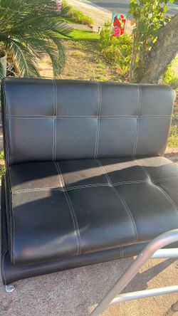 Black futon sofa