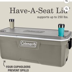 Coleman 316 Series 150QT Hard Chest Cooler, Silver Ash Brand New 